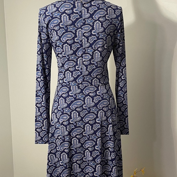 Michael Kors dress- blue paisley print - Picture 2 of 3